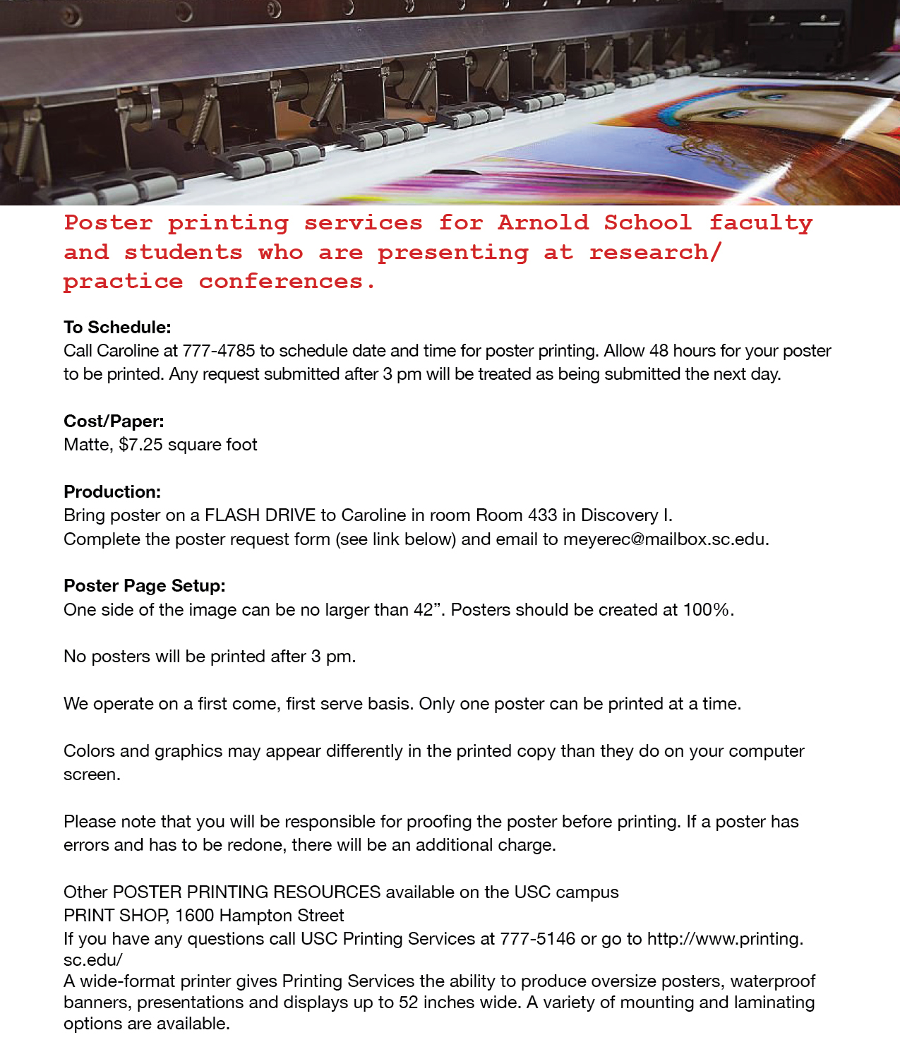 ASPH Poster Printing Information